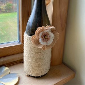 Handmade wine bottle decor